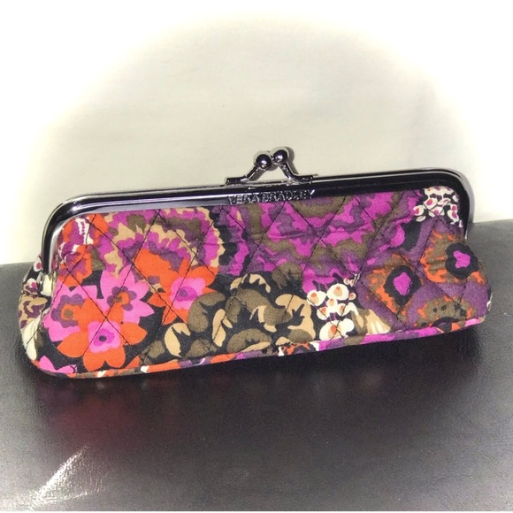 Vera Bradley Handbags - 🎁 Vera Bradley Kisslock Glasses Lipstick Lipgloss Case in Rosewood NWOT